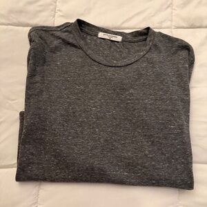 PERFECT WHITE TEE LONG GREY Sleeve